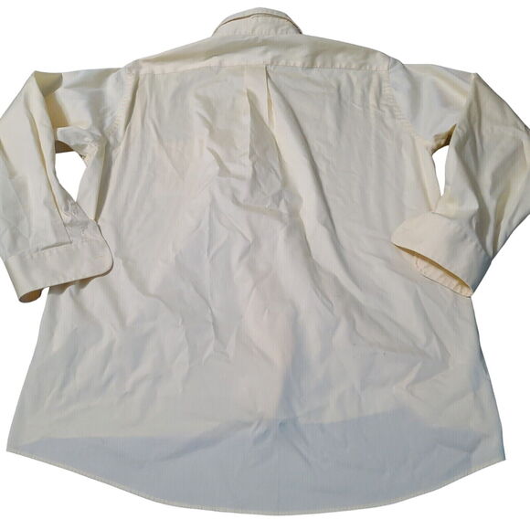 Arrow Fairfield Mens Button Up Shirt Yellow Size 34/35 Cotton Blend Neck 17 - Picture 2 of 12
